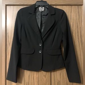 Black Double Button Suit Jacket, Sequin Hearts Brand, Small (Petite)